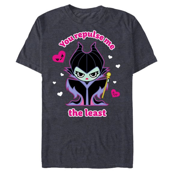 Disney Villains Maleficent You Repulse Me The Least - Short Sleeve Blended T-Shirt for Adults - Customized-Navy Heather