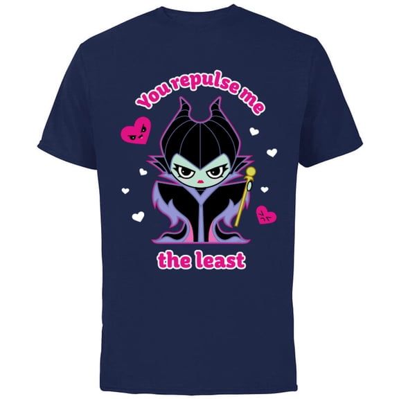 Disney Villains Maleficent You Repulse Me The Least - Short Sleeve Cotton T-Shirt for Adults - Customized-Navy