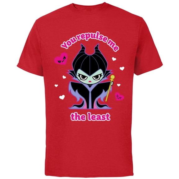Disney Villains Maleficent You Repulse Me The Least - Short Sleeve Cotton T-Shirt for Adults - Customized-Red