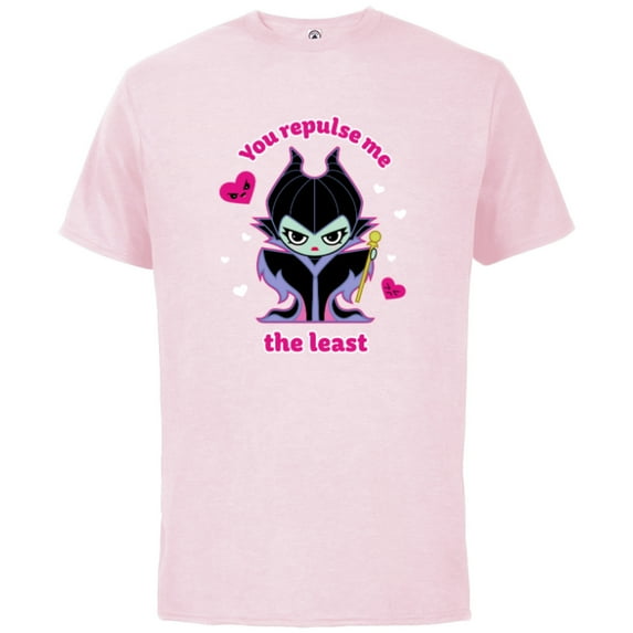 Disney Villains Maleficent You Repulse Me the Least - Short Sleeve Cotton T-Shirt for Adults - Customized-Soft Pink