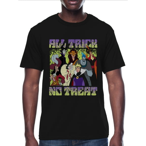 Disney Villains, Men's & Big Men's Halloween Graphic Tee, All Trick, Sizes XS-3XL