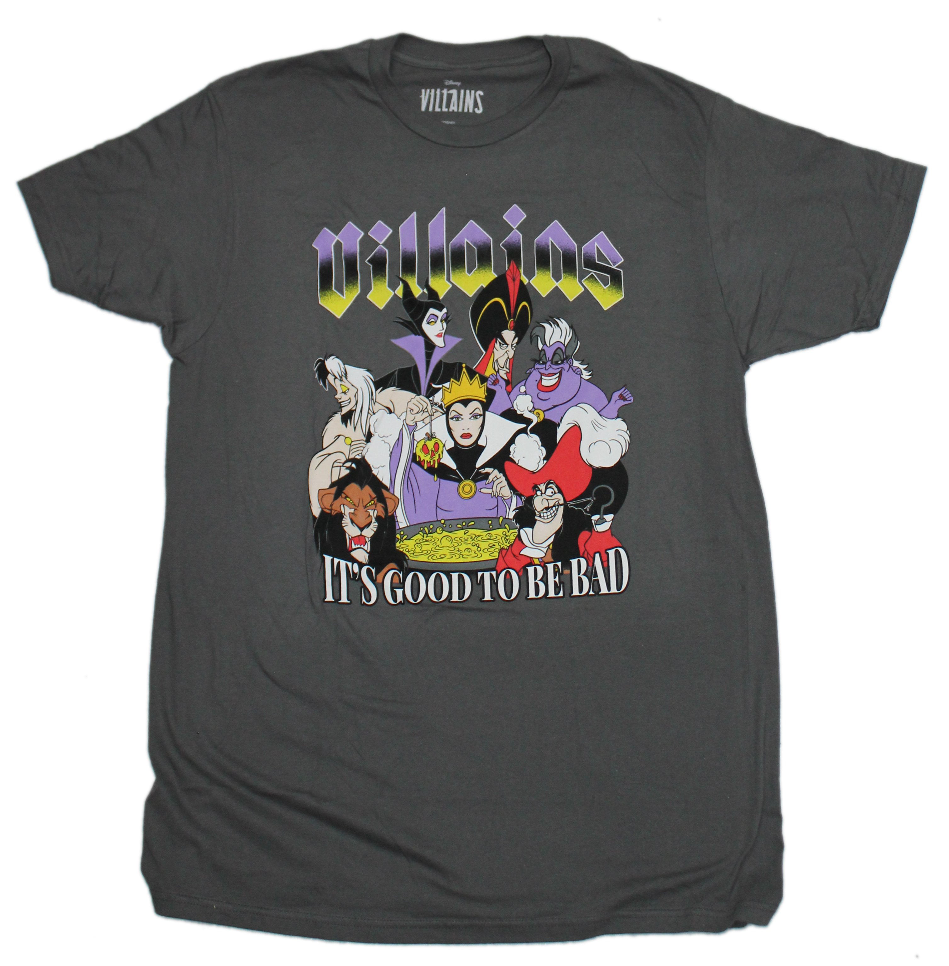be - Good It\'s to T-Shirt Disney Villains Bad (X-Large) Mens