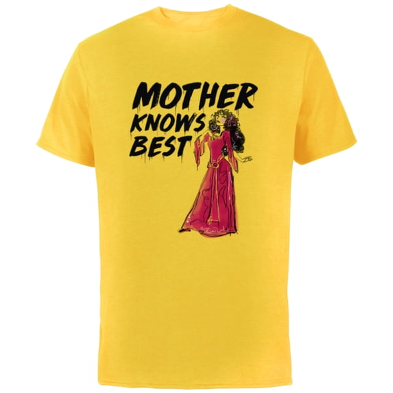 Disney Villains Mother Gothel Knows Best - Short Sleeve Cotton T-Shirt for Adults - Customized-Yellow