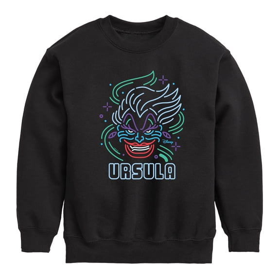 Disney Villains - Neon Ursula - Toddler & Youth Crewneck Fleece Sweatshirt