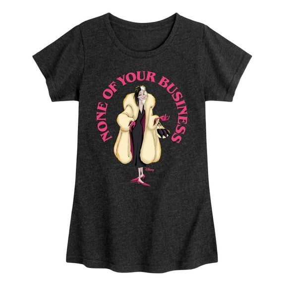 Disney Villains - None Of Ur Business - Toddler & Youth Girls Short Sleeve Graphic T-Shirt