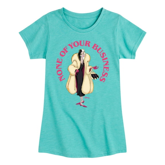Disney Villains - None Of Ur Business - Toddler & Youth Girls Short Sleeve Graphic T-Shirt