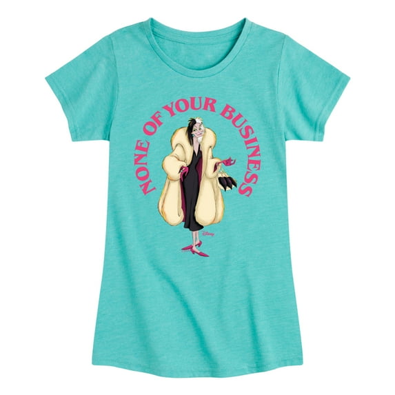 Disney Villains - None Of Ur Business - Toddler & Youth Girls Short Sleeve Graphic T-Shirt