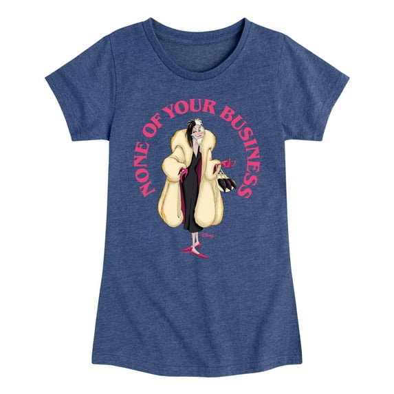 Disney Villains - None Of Ur Business - Toddler & Youth Girls Short Sleeve Graphic T-Shirt