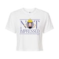 thumbnail image 1 of Disney Villains - Not Impressed - Juniors Cropped Cotton Blend T-Shirt, 1 of 5