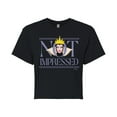 thumbnail image 1 of Disney Villains - Not Impressed - Juniors Cropped Cotton Blend T-Shirt, 1 of 5