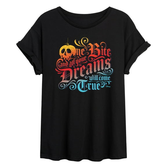 Disney Villains - One Bite Lettering  - Women's Oversized T-Shirt