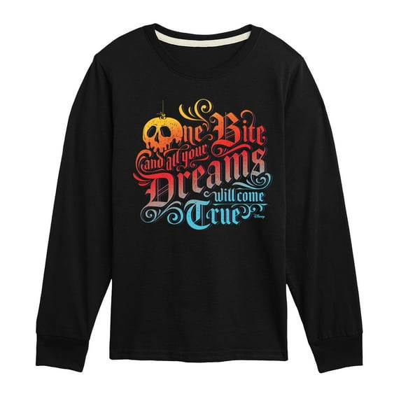 Disney Villains - One Bite Lettering - Toddler & Youth Long Sleeve Graphic T-Shirt