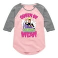 thumbnail image 1 of Disney Villains - Queen Of Mean - Toddler & Youth Girls Raglan Graphic T-Shirt, 1 of 5