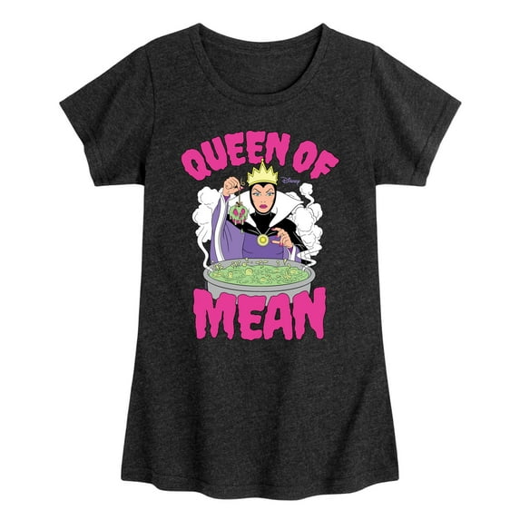 Disney Villains - Queen Of Mean - Toddler & Youth Girls Short Sleeve Graphic T-Shirt