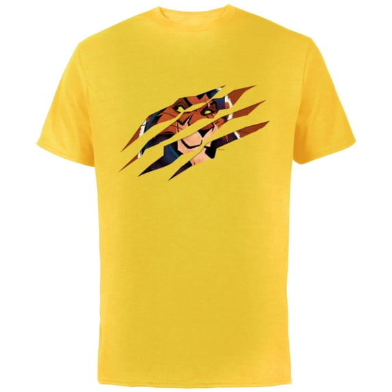 Disney Villains Scar Claw Slash The Lion King - Short Sleeve Cotton T-Shirt for Adults - Customized-Yellow