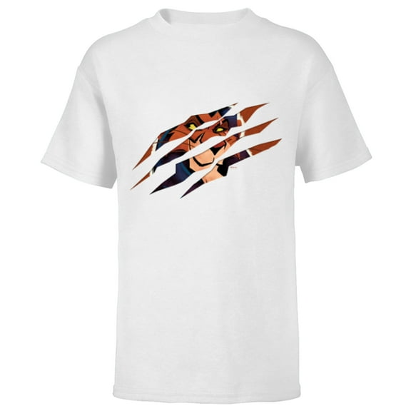 Disney Villains Scar Claw Slash The Lion King - Short Sleeve T-Shirt for Kids - Customized-White