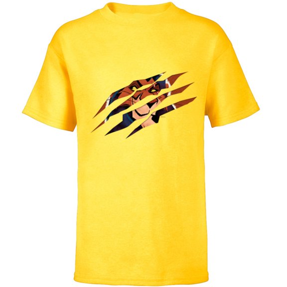 Disney Villains Scar Claw Slash The Lion King - Short Sleeve T-Shirt for Kids - Customized-Yellow