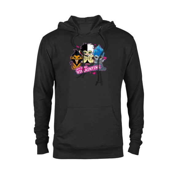 Disney Villains Scar Cruella and Hades You’re My Villaintine - Pullover Hoodie for Adults - Customized-Black