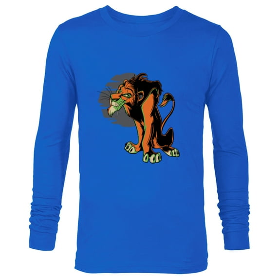 Disney Villains Scar Wicked Halftone - Long Sleeve T-Shirt for Men - Customized-Navy