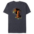 thumbnail image 1 of Disney Villains Scar Wicked Halftone - Short Sleeve Blended T-Shirt for Adults - Customized-Navy Heather, 1 of 5