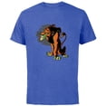 thumbnail image 1 of Disney Villains Scar Wicked Halftone - Short Sleeve Cotton T-Shirt for Adults - Customized-Royal Heather, 1 of 5