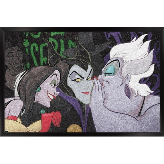 Disney Villains - Secrets Wall Poster, 14.725" x 22.375", Framed