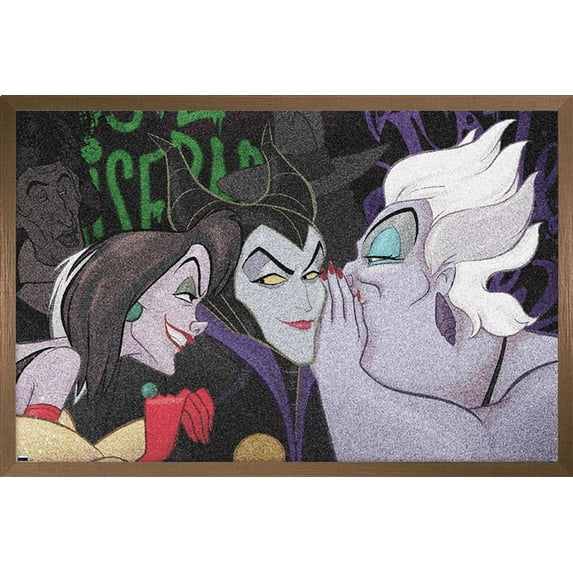 Disney Villains - Secrets Wall Poster, 22.375" x 34", Framed