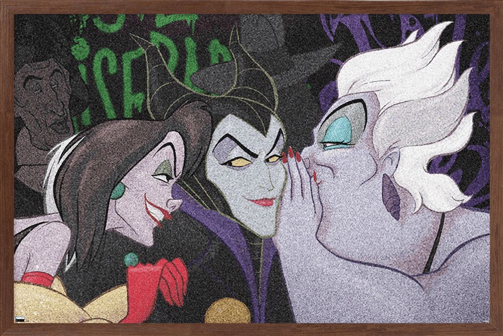 Disney Villains - Secrets Wall Poster, 22.375" x 34", Framed