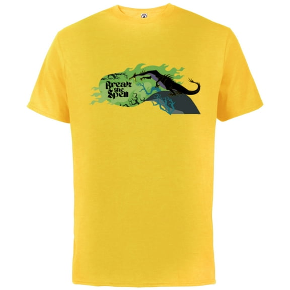 Disney Villains Sleeping Beauty Maleficent Break the Spell - Short Sleeve Cotton T-Shirt for Adults - Customized-Yellow