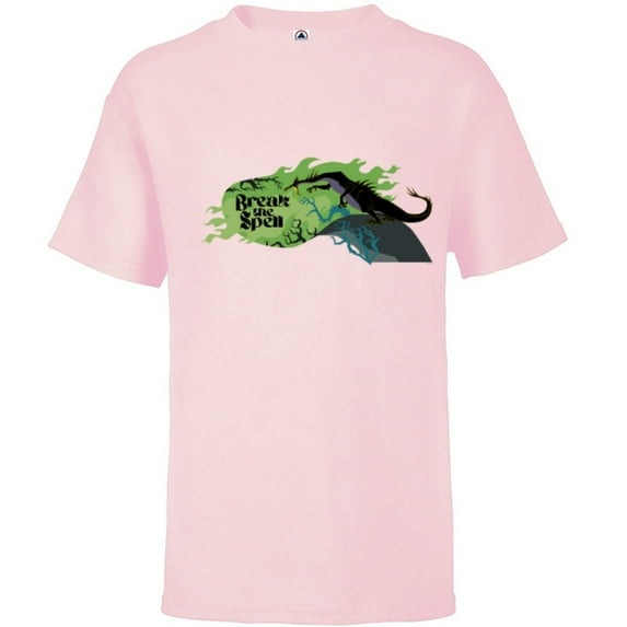Disney Villains Sleeping Beauty Maleficent Break the Spell - Short Sleeve T-Shirt for Kids - Customized-Soft Pink