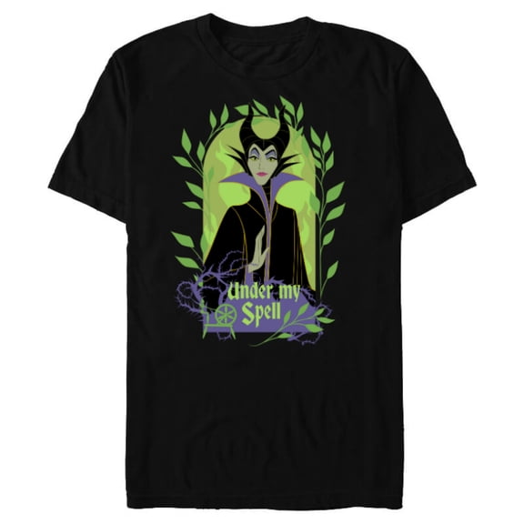Disney Villains Sleeping Beauty Maleficent Under My Spell - Short Sleeve Blended T-Shirt for Adults - Customized-Black