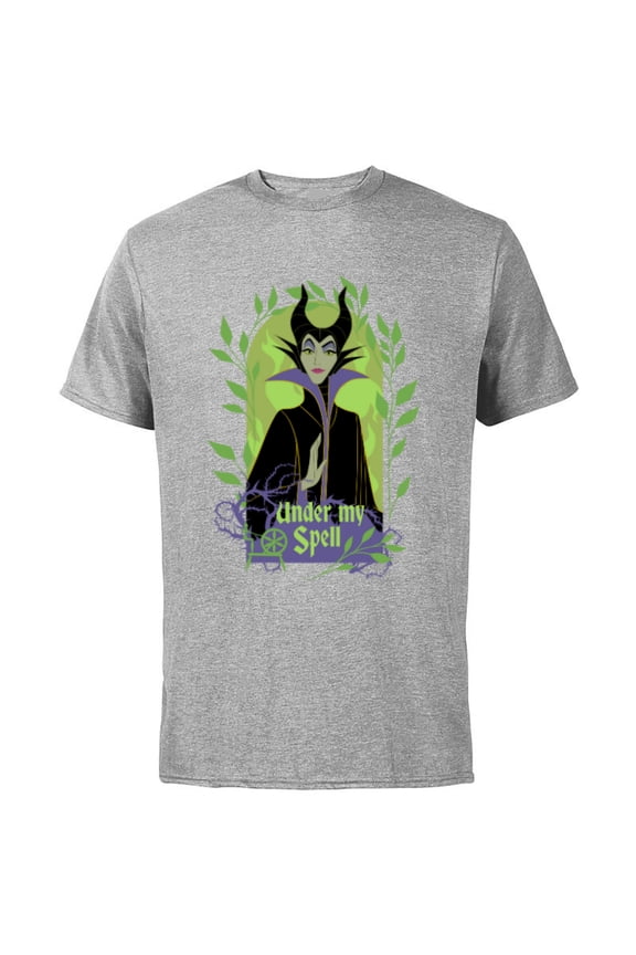 Villains Sleeping Beauty Maleficent Under My Spell - Short Sleeve Cotton T-Shirt for Adults - Customized-Athletic Heather