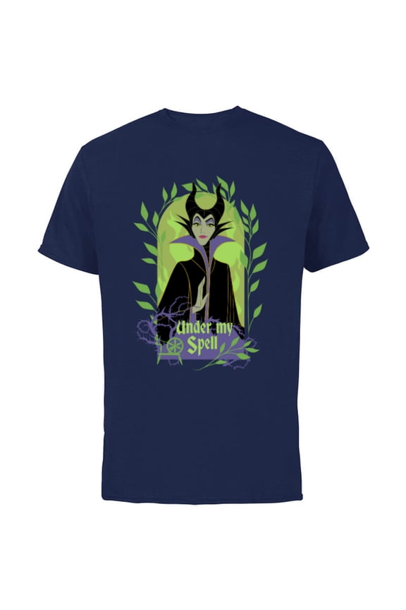 Villains Sleeping Beauty Maleficent Under My Spell - Short Sleeve Cotton T-Shirt for Adults - Customized-Navy