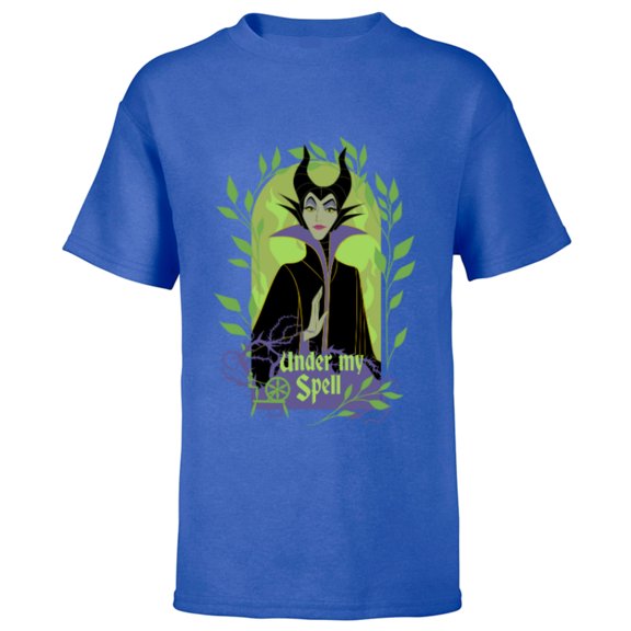 Disney Villains Sleeping Beauty Maleficent Under My Spell - Short Sleeve T-Shirt for Kids - Customized-Royal