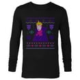 thumbnail image 1 of Disney Villains Snow White Evil Queen Christmas Sweater - Long Sleeve T-Shirt for Men - Customized-Black, 1 of 5