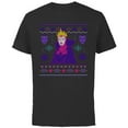 thumbnail image 1 of Disney Villains Snow White Evil Queen Christmas Sweater - Short Sleeve Cotton T-Shirt for Adults - Customized-Black, 1 of 5
