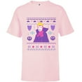 thumbnail image 1 of Disney Villains Snow White Evil Queen Christmas Sweater - Short Sleeve T-Shirt for Kids - Customized-Soft Pink, 1 of 5