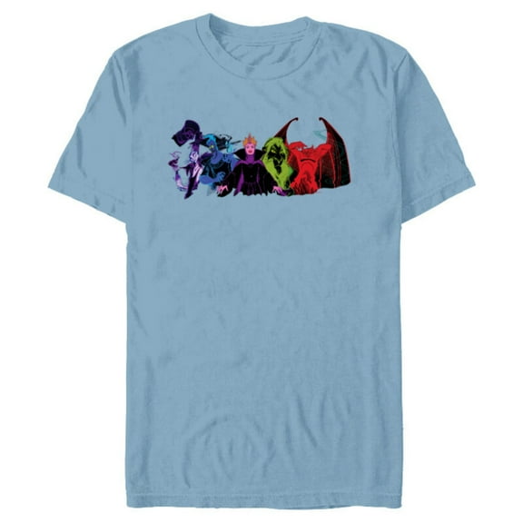 Disney Villains Squad Wickedly Chaotic Colors Anti-Love - Short Sleeve Blended T-Shirt for Adults - Customized-Ocean Blue