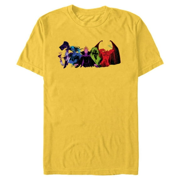 Disney Villains Squad Wickedly Chaotic Colors Anti-Love - Short Sleeve Blended T-Shirt for Adults - Customized-Yellow