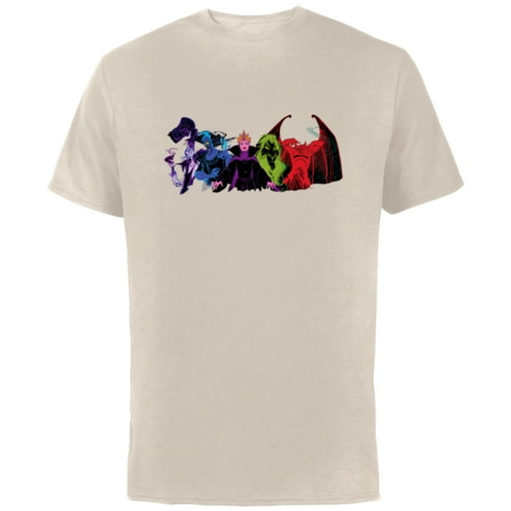 Disney Villains Squad Wickedly Chaotic Colors Anti-Love - Short Sleeve Cotton T-Shirt for Adults - Customized-Natural