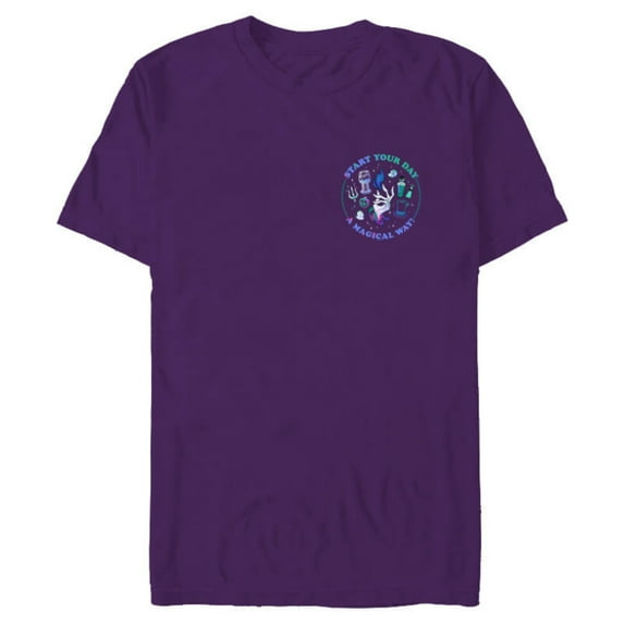 Disney Villains Start Your Day a Magical Way - Short Sleeve Blended T-Shirt for Adults - Customized-Purple