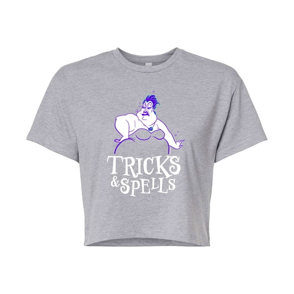 Disney Villains - Tricks & Spells - Juniors Cropped Cotton Blend T-Shirt
