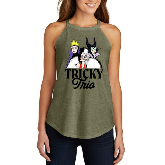 Disney Villains - Tricky Trio - Juniors High Neck Tank Top
