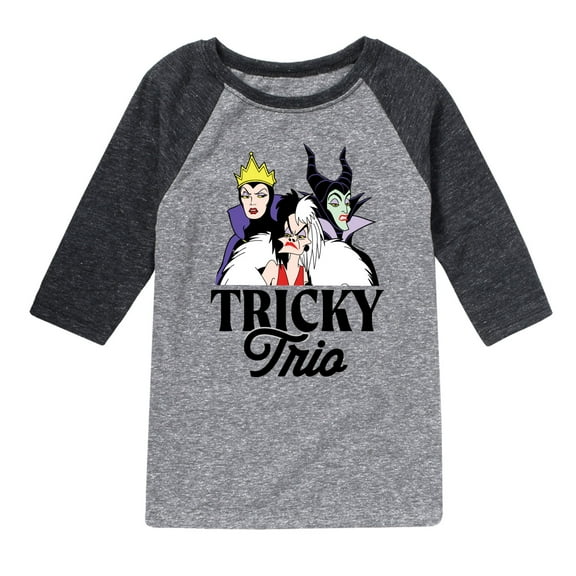 Disney Villains - Tricky Trio - Toddler And Youth Raglan Graphic T-Shirt