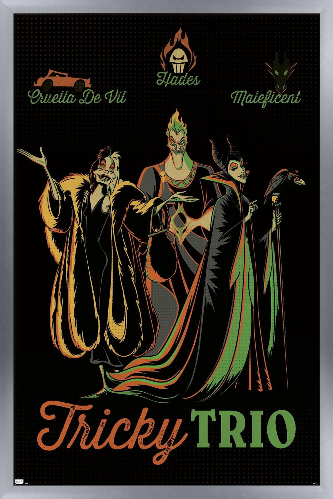 Disney Villains - Tricky Trio Wall Poster, 22.375" x 34" Framed