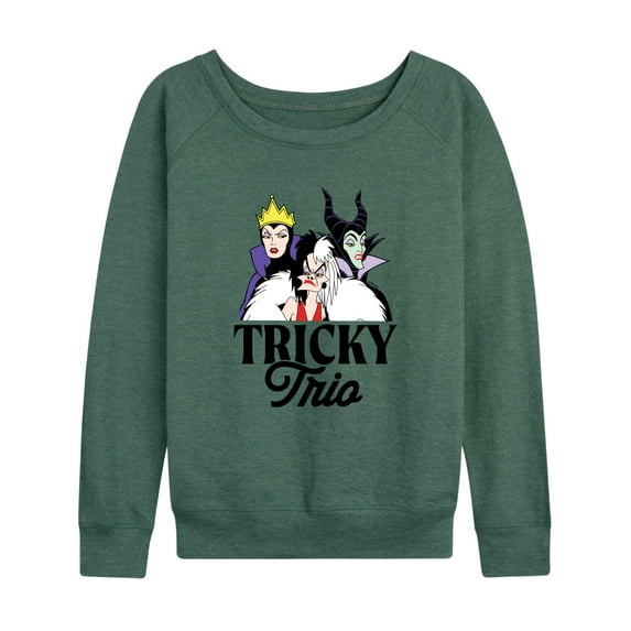 Disney Villains - Tricky Trio - Women's Lightweight French Terry Long Sleeve Shirt