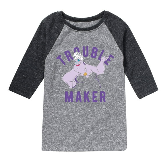 Disney Villains - Trouble Maker - Toddler And Youth Raglan Graphic T-Shirt