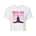 thumbnail image 1 of Disney Villains - Truly Evil Maleficent - Juniors Cropped Cotton Blend T-Shirt, 1 of 5