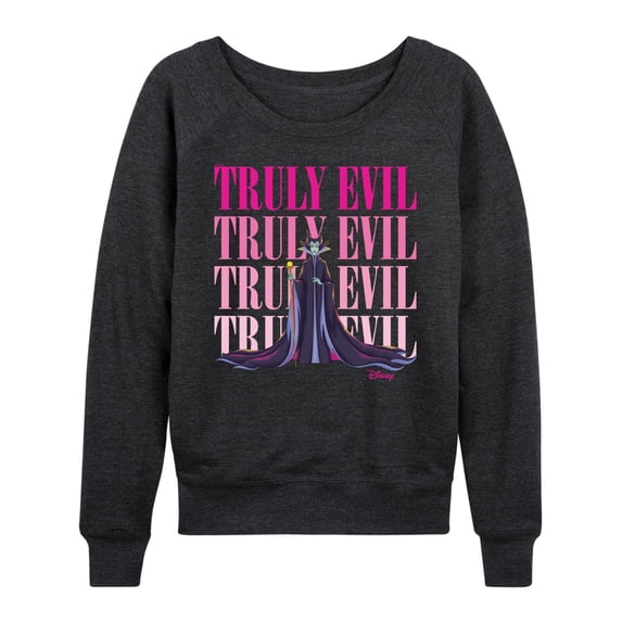 Disney Villains - Truly Evil Maleficent - Women's Lightweight French Terry Long Sleeve Shirt