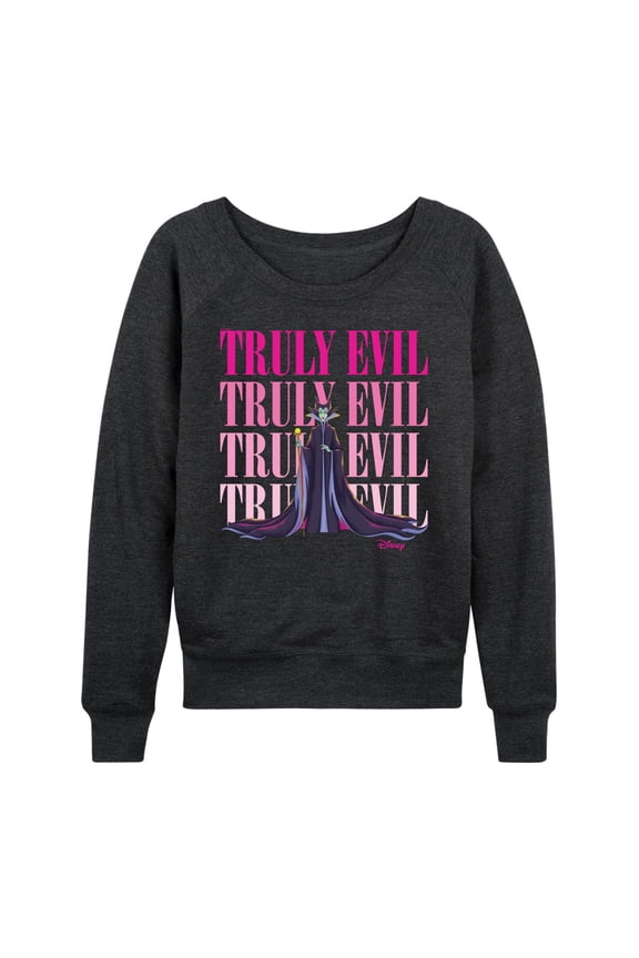 Villains - Truly Evil Maleficent - Women's Lightweight French Terry Long Sleeve Shirt